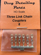 Draw - #39 - 3 link Chain Couplers, Ozzy Brass #39