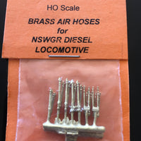 Air Hose #22 AIR HOSES for NSWR Diesel Locomotives,  Ozzy Brass