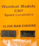 Parts: Wombat models C30T: SLIDE BAR COVERS 1 Pr.