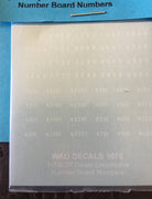 Diesel #1076 NSWGR Diesel HEADBOARD Locomotive standard numbers. : Ozzy NSWGR Decals