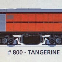 800 class DC Powered:  Locomotive No 800 in TANGERINE  SOUTH AUSTRALIAN RAILWAYS: SDS Models NOW AVAILABLE