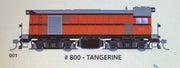 800 class DC Powered:  Locomotive No 800 in TANGERINE  SOUTH AUSTRALIAN RAILWAYS: SDS Models NOW AVAILABLE