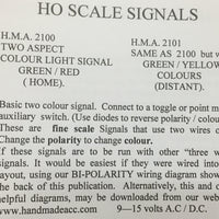 HMA 2101 YELLOW / GREEN DISTANT LIGHT SIGNAL HO HAND MADE ACCESSORIES