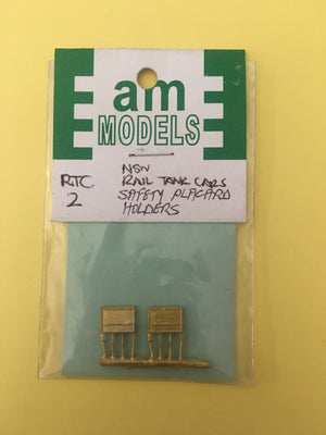 AM Models : RTC2 NSWR Tank Cars Safty Placecard holders brass casting (2)