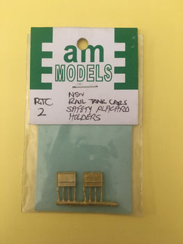 RTC02 AM Models : RTC02 NSWR Tank Cars Safty Placecard holders brass casting (2)