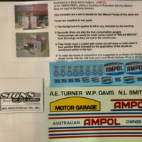 SOAK 155 DECAL for HO AMPOL Service Station Early 1950's - 1960's  GARAGE SIGNS