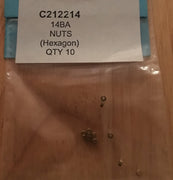 14BA NUTS BRASS (Hexagon) QTY 10