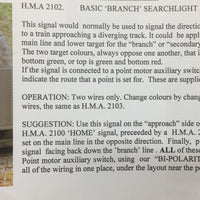 HMA 2102 SEARCHLIGHT BRANCH SIGNAL RED / GREEN  HO HAND MADE ACCESSORIES