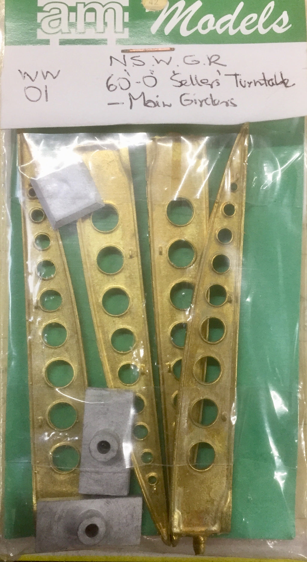 AM Models : WW01 NSWGR 60ft Turntable Girder (Sellers type) brass casting (4)