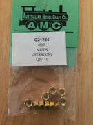 4BA NUTS BRASS (Hexagon) QTY 10