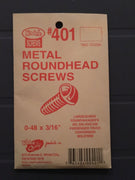 #401 Screws Metal 0-48 x 3/16in