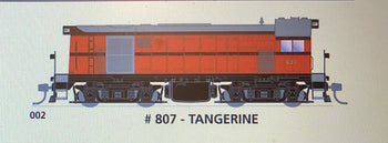 807 - 800 class DC Powered - Loco No 807 in TANGERINE - SOUTH AUSTRALIAN RAILWAYS:  SDS Models NOW AVAILABLE: Non Sound