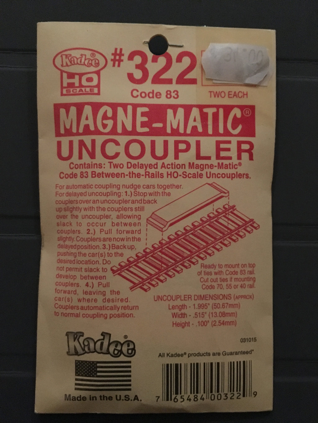 #322 Permanent Magnet delayed Uncoupler Code 83 (HO)
