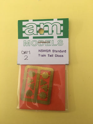 O Scale AM Models : OAM 02 NSWGR Standard Train Tail Discs O Scale model detailing parts