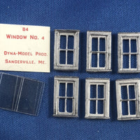 WINDOW No 4. ( 6 ) 22 mm x 8 mm - DYNA-MODELS METAL HO scale -