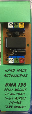 HMA 130 RELAY MODULE TO AUTOMATE THREE ASPECT SIGNALS (ANY SCALE) HO HAND MADE ACCESSORIES.