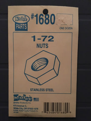 #1680 Nuts Stainless Steel 1-72