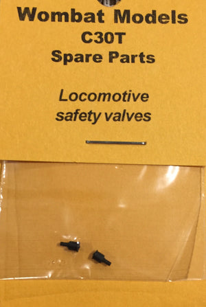 Parts: Wombat models C30T: Locomotive  safety valves.