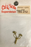 CAL-SCALE 190-312 Marker Lights (2) Brass Casting.