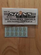 158 SOAK ZERO INJURIES LOGO'S DECAL (10)
