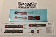 SOAK 252 DECAL 'NEW' CRAWFORDS FREIGHTLINES locomotive  Livery HO