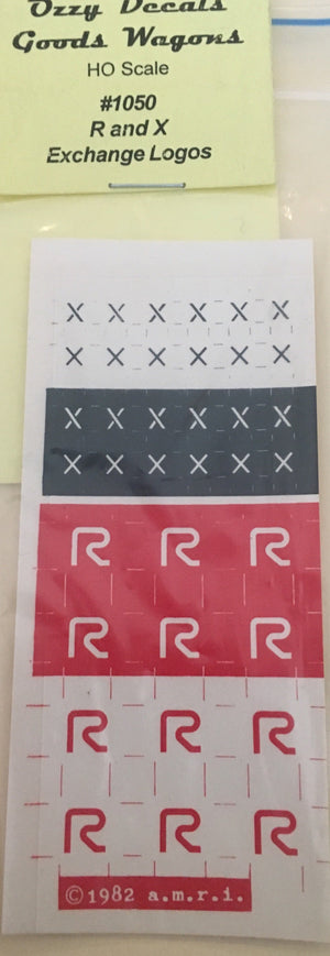 Ozzy Decals: LOGO'S 1050 R's and X's Exchange. photo shown.