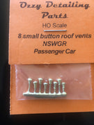 Vents #4 Small Button Roof Vents for NSWGR Passenger Car #4  : Ozzy Brass