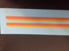 OZZY PASSENGER CAR DECAL Candy Strip livery, decal Lining for Passenger Car, locomotive NSWR.; 2 off at 250 mm each.