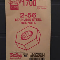 #1700 Nuts Stainless Steel 2-56
