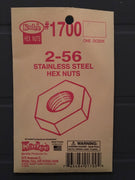 #1700 Nuts Stainless Steel 2-56