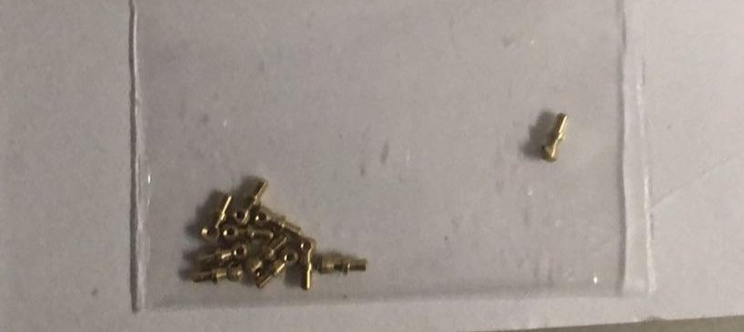 Handrail Knobs MARKITS-Ozzy Brass size 1.8mm long with 1.5mm Ball (12). use .45mm wire  M4HRK1.5  **
