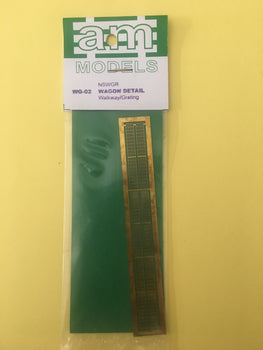 WG02 NSWGR Wagon Detail Walkway/Grating (approx 11cm long) Brass Etch - AM Models