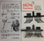 CAL-SCALE 190-276 HO Air Hose & Bracket. freight wagons (20 ) in plastic.*