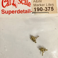 CAL-SCALE 190-375 A & W Marker Lights (2) Brass Casting.*
