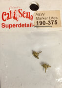 CAL-SCALE 190-375 A & W Marker Lights (2) Brass Casting.*