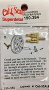 CAL-SCALE 190-384 HO Eccentrics Pinch Bolt & Nuts.  Brass Casting.