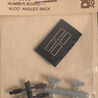 DETAIL ASSOCIATES - NB 2603 - NUMBER BOARDS "ALCO" ANGLED BACK. (4).