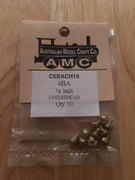 6BA CHEESEHEAD 1/8 inch BRASS SCREWS Qty 10