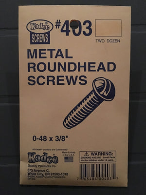 #403 Screws Metal 0-48 x 3/8in