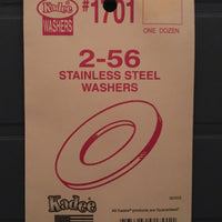 #1701 KADEE 2-56 Washers Stainless Steel (12)