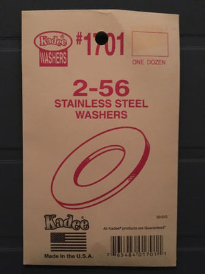 #1701 KADEE 2-56 Washers Stainless Steel (12)