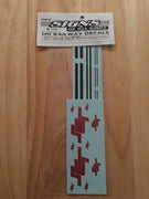 SOAK 81 DECAL for SCT ASSORTED LOGOS & STRIPES, HO SOAK Decal