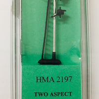 HMA 2197 TWO ASPECT SIGNAL YELLOW / RED WITH YELLOW CALL-ON TARGET 12 TO 15 VOLTS "AC OPERATION ONLY" HO HAND MADE ACCESSORIES..
