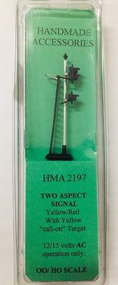 HMA 2197 TWO ASPECT SIGNAL YELLOW / RED WITH YELLOW CALL-ON TARGET 12 TO 15 VOLTS 