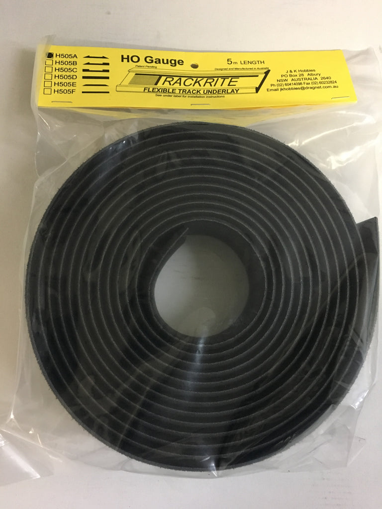 Trackrite: H505A Flexible Track Underlay 5m Lengths HO | Casula Hobbies