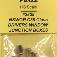 B3828 - C38 Class Driver Window, Junction Boxes #3828 Ozzy Brass NSWGR