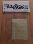 102 HO DECAL for ANR logos for 930 class locos in yellow - SOAK