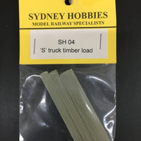 SH 04 "S" Wagon TIMBER STACK LOAD FOR NSWGR Open 4 Wheeler Wagon (1 LOAD)