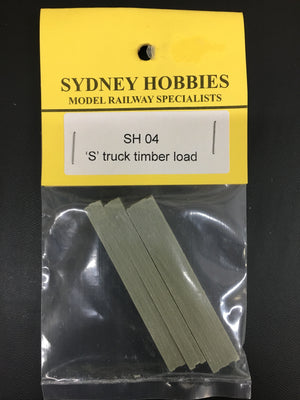 SH 04 "S" Wagon TIMBER STACK LOAD FOR NSWGR Open 4 Wheeler Wagon (1 LOAD)