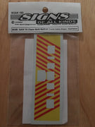 153 HO DECAL for BRILL 75 RAILCAR RED/YELLOW  - SOAK